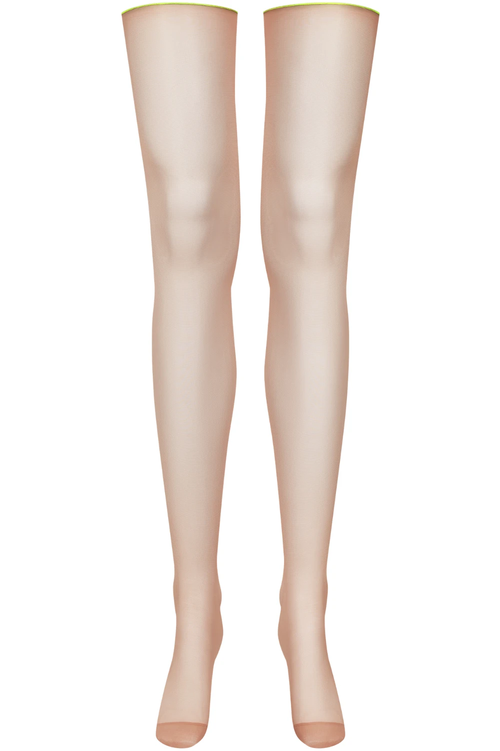 Maison Close Nude Cut & Curled Yellow Seam Stockings 20 Denier 4 Maison Close Nude Cut & Curled Yellow Seam Stockings 20 Denier - Image 2