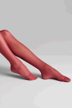 Maison Close Cut & Curled Stockings 20 Denier - Burgundy -Fashion Lingerie Store maison close cut curled stockings 10 denier burgundy 3
