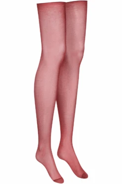 Maison Close Cut & Curled Stockings 20 Denier - Burgundy -Fashion Lingerie Store maison close cut curled stockings 10 denier burgundy ghost side