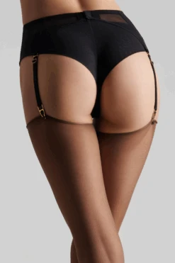 Maison Close Cut & Curled Stockings 20 Denier - Brown 14 Maison Close Cut & Curled Stockings 20 Denier - Brown -Fashion Lingerie Store maison close cut curled stockings brown 02