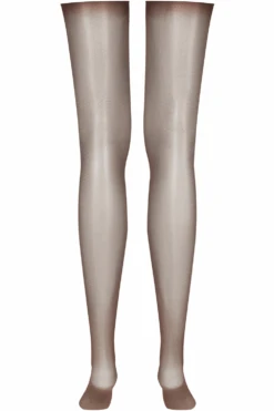 Maison Close Cut & Curled Stockings 20 Denier - Brown 13 Maison Close Cut & Curled Stockings 20 Denier - Brown -Fashion Lingerie Store maison close cut curled stockings brown ghost back