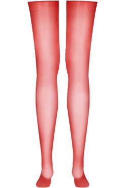 Maison Close Cut & Curled Stockings 10 Denier 11 Maison Close Cut & Curled Stockings 10 Denier -Fashion Lingerie Store maison close cut curled stockings red 563105 ghost back