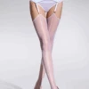 Maison Close Double Seam Cut & Curled Stockings White 1 Maison Close Double Seam Cut & Curled Stockings White -Fashion Lingerie Store maison close double seam cut curled stockings 563057 1