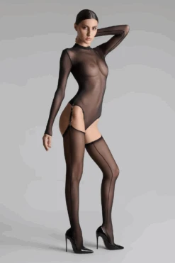 Maison Close Double Side Seam Cut & Curled Stockings 16 Maison Close Double Side Seam Cut & Curled Stockings -Fashion Lingerie Store maison close double side seam cut curled stockings 563052 3