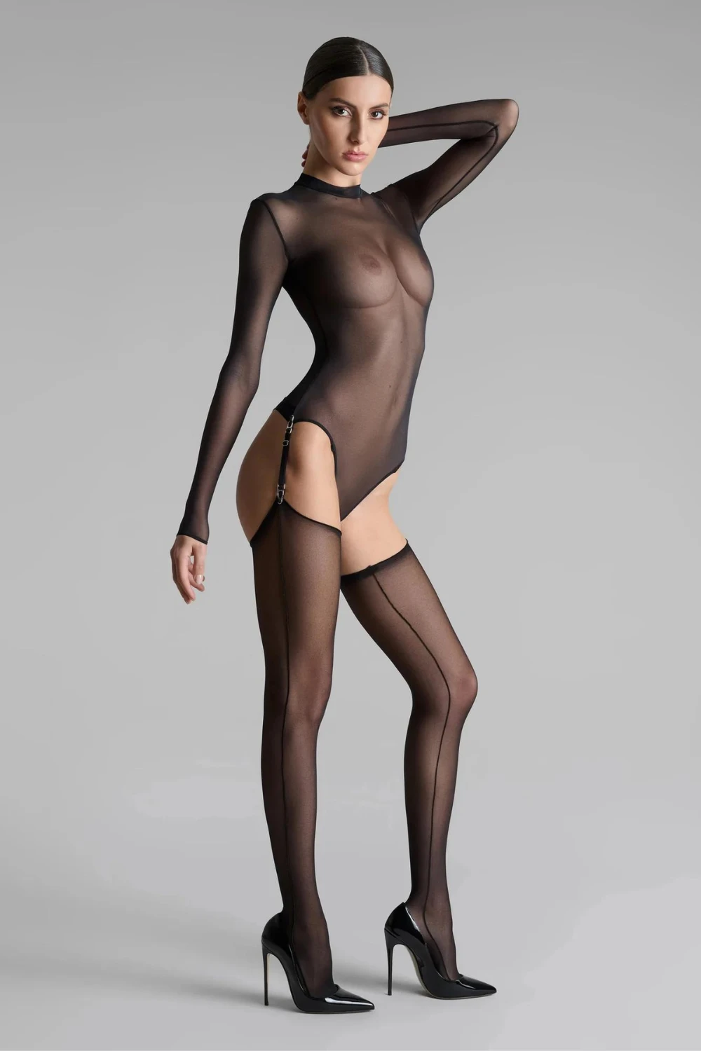 Maison Close Double Side Seam Cut & Curled Stockings 9 Maison Close Double Side Seam Cut & Curled Stockings - Image 7