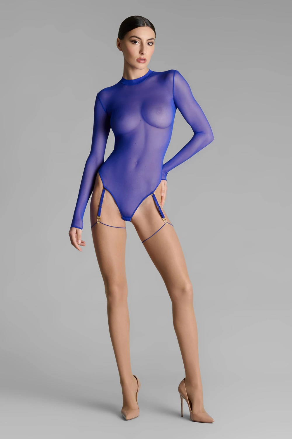 Maison Close Nude Cut & Curled Blue Seam Stockings 20 Denier 9 Maison Close Nude Cut & Curled Blue Seam Stockings 20 Denier - Image 7