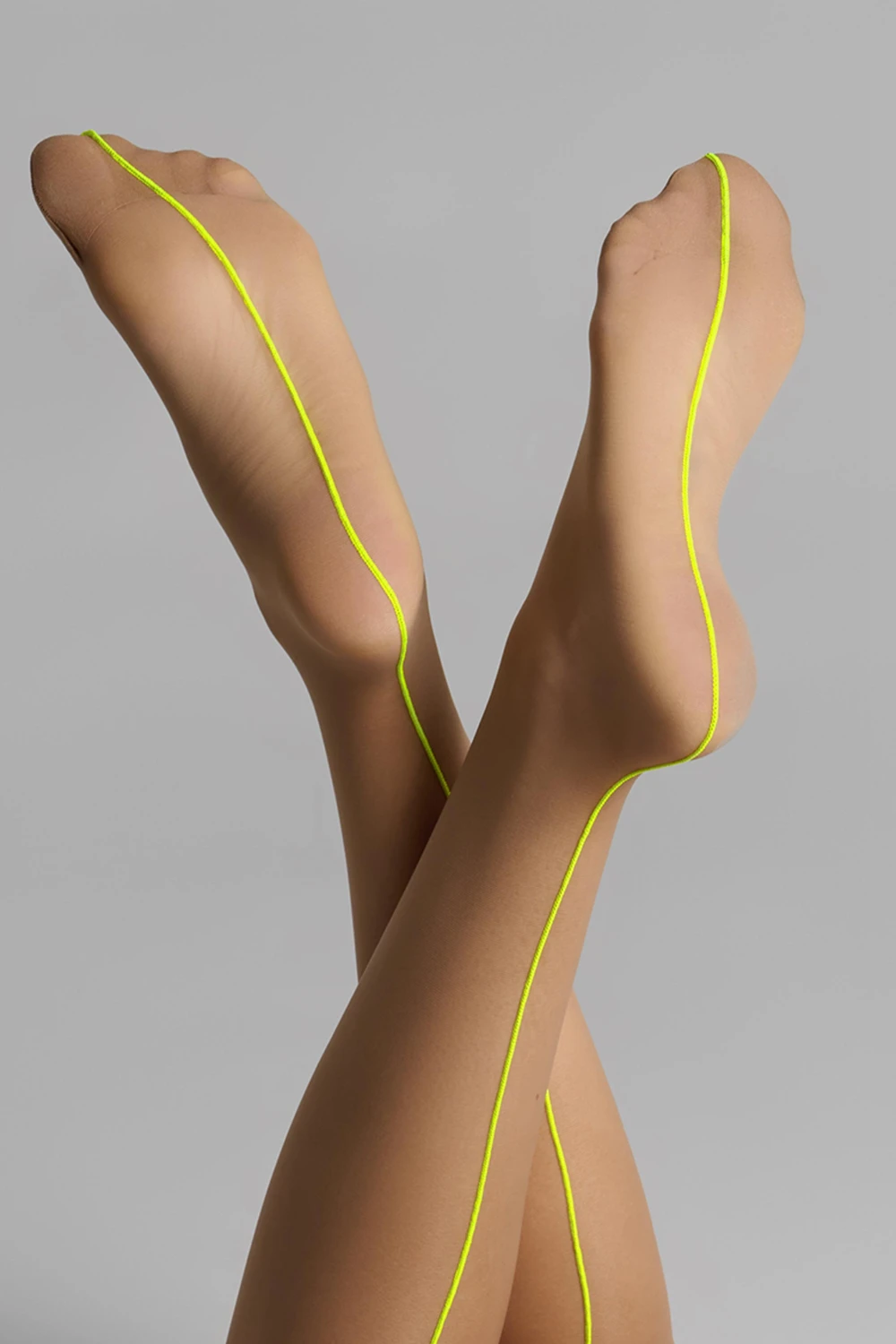 Maison Close Nude Cut & Curled Yellow Seam Stockings 20 Denier 7 Maison Close Nude Cut & Curled Yellow Seam Stockings 20 Denier - Image 5