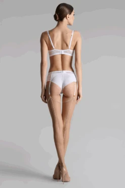 Maison Close Nude Cut & Curled White Seam Stockings 20 Denier 17 Maison Close Nude Cut & Curled White Seam Stockings 20 Denier -Fashion Lingerie Store maison close nude white seam stockings 3