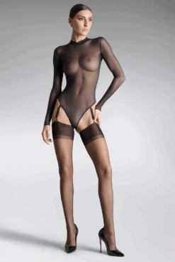 Maison Close Black Nylon Stockings 15 Denier 16 Maison Close Black Nylon Stockings 15 Denier -Fashion Lingerie Store maison close nylon stockings black 3