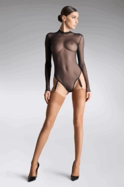 Maison Close Caramel Nylon Stockings 15 Denier -Fashion Lingerie Store maison close nylon stockings caramel 4