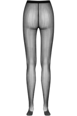 Maison Close Striped Illusion Tights 30 Denier 13 Maison Close Striped Illusion Tights 30 Denier -Fashion Lingerie Store maison close striped illusion tights black 30 denier ghost back