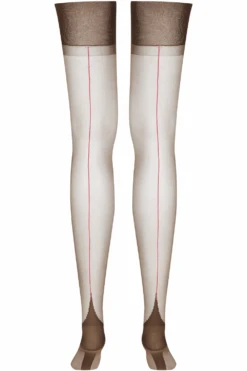 Maison Close Neon Pink Seam Nylon Stockings Ginger Snap 13 Maison Close Neon Pink Seam Nylon Stockings Ginger Snap -Fashion Lingerie Store maison close taupe pink nylon stockings 608970 ghost back