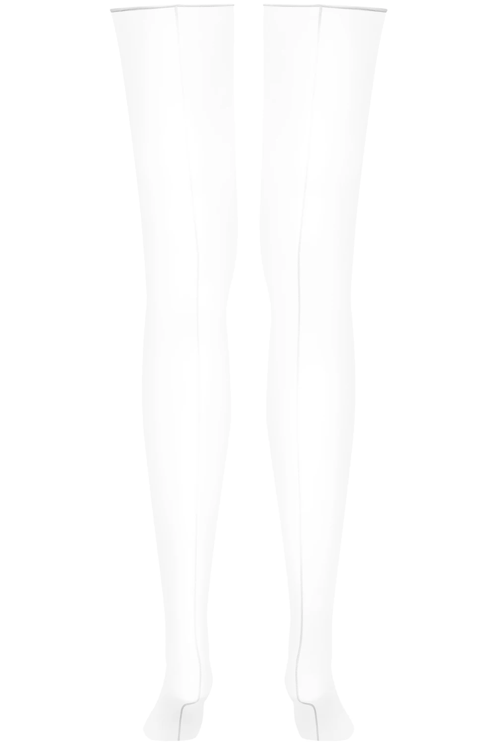 Maison Close Double Seam Cut & Curled Stockings White 6 Maison Close Double Seam Cut & Curled Stockings White - Image 4