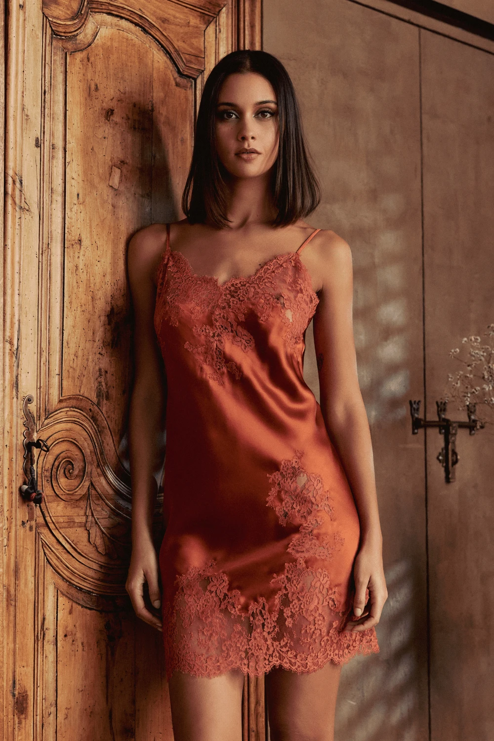 Pearl Silk Nightie, Size UK 12 3 Pearl Silk Nightie, Size UK 12