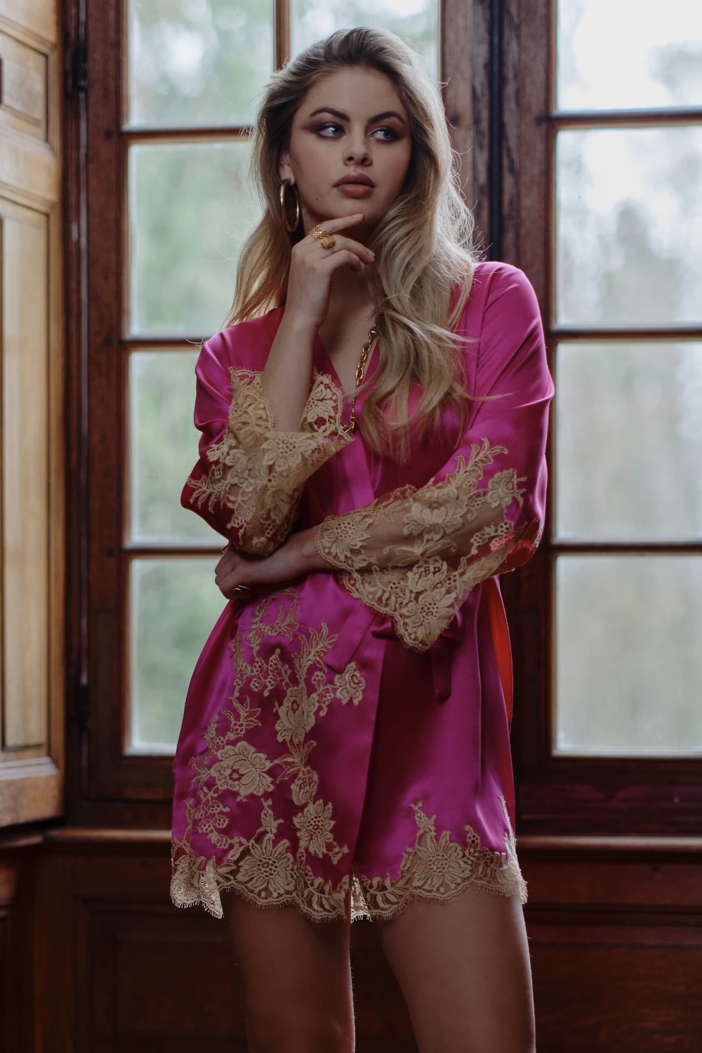 Victoria Short Silk Kimono 5 Victoria Short Silk Kimono - Image 3