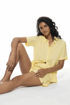 MEY Vichy Dream Short Pyjama Set 10 MEY Vichy Dream Short Pyjama Set -Fashion Lingerie Store mey vichy dream short pyjama set lemon butterfly 2