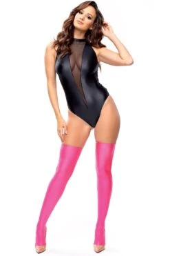 Lycra Glossy Hold Ups Pink 8 Lycra Glossy Hold Ups Pink -Fashion Lingerie Store miss o s800 hold ups pink 1