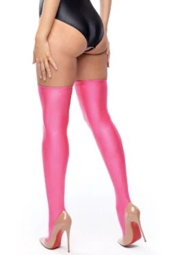 Lycra Glossy Hold Ups Pink 7 Lycra Glossy Hold Ups Pink -Fashion Lingerie Store miss o s800 hold ups pink 4