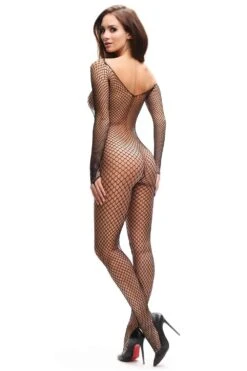 Crotchless Fishnet Bodystocking In Black 9 Crotchless Fishnet Bodystocking In Black -Fashion Lingerie Store misso b700 crotchless fishnet bodystocking black 4