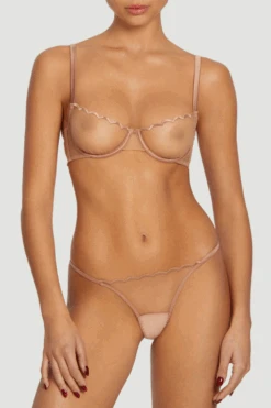 Muse - Amara Sheer Thong 16 Muse - Amara Sheer Thong -Fashion Lingerie Store muse by coco de mer amara thong nude 4