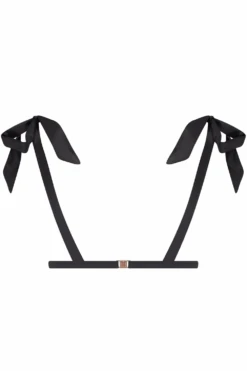 Muse - Audrey Triangle Bra, S (UK 8-10) -Fashion Lingerie Store muse by coco de mer audrey triangle bra black ghost back