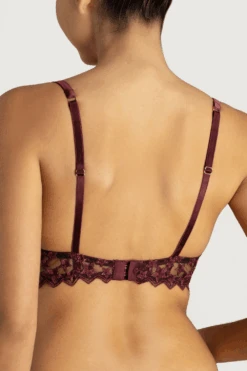 Muse - Stella Plunge Bra, Size UK 36D -Fashion Lingerie Store muse by coco de mer stella plunge bra plum 3