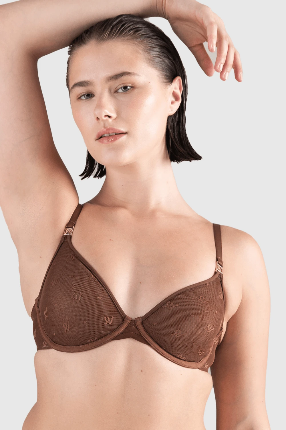 Monogram Mesh Demi Bra 3 Monogram Mesh Demi Bra