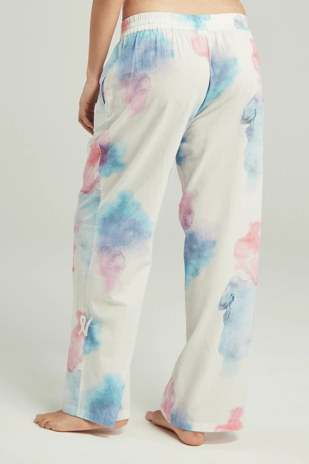 Organic Cotton PJ Trousers In Watercolour 4 Organic Cotton PJ Trousers In Watercolour - Image 2