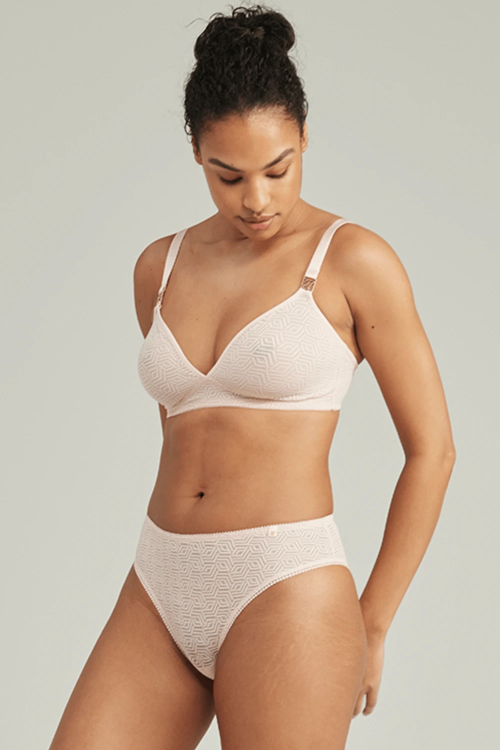 Sheer Deco Bralette In Blush Pink 8 Sheer Deco Bralette In Blush Pink - Image 6