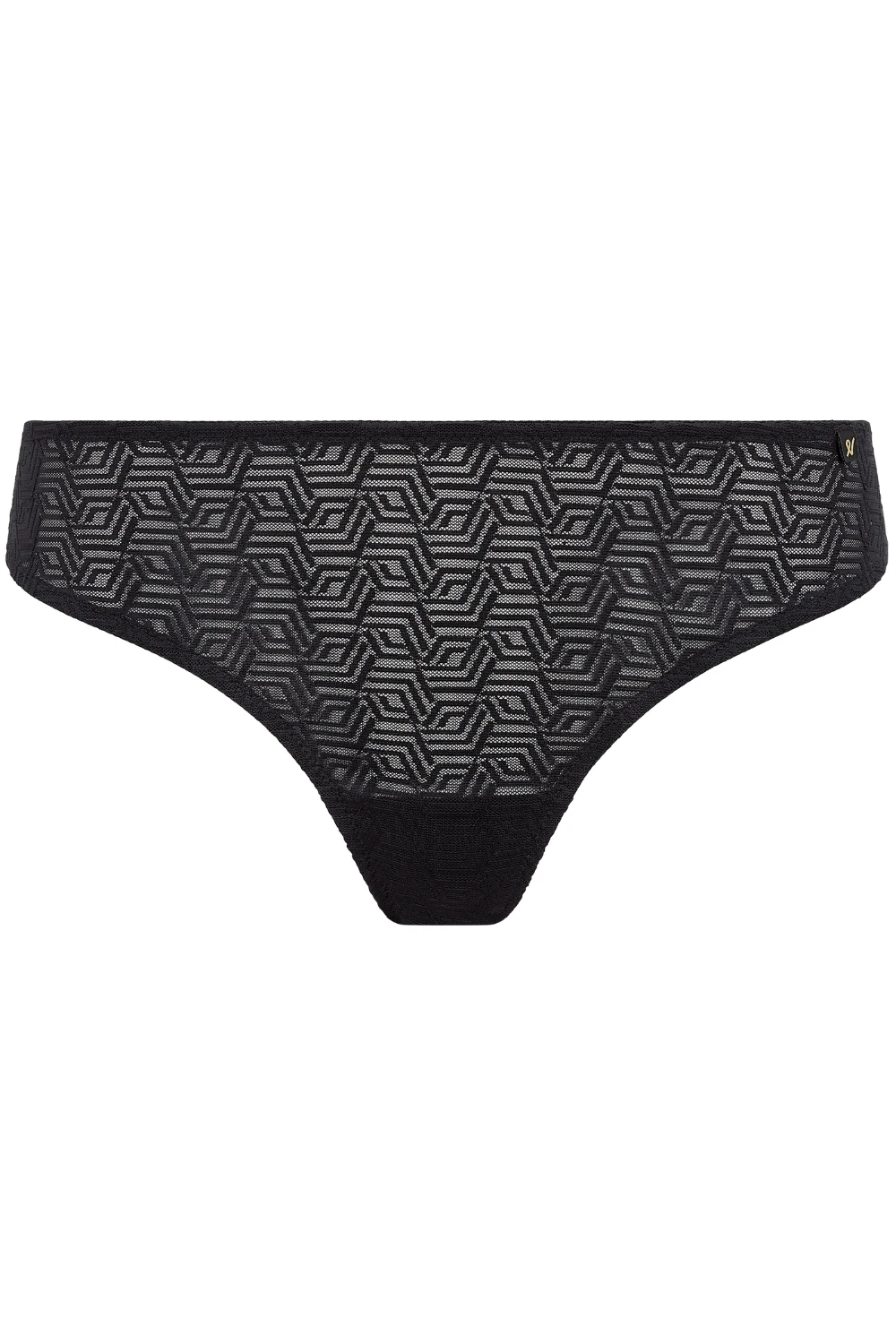 Sheer Deco Thong In Black 4 Sheer Deco Thong In Black - Image 2