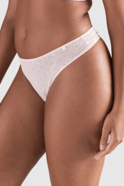 Sheer Deco Thong In Blush Pink 11 Sheer Deco Thong In Blush Pink -Fashion Lingerie Store nudea sheer deco thong blush pink 2