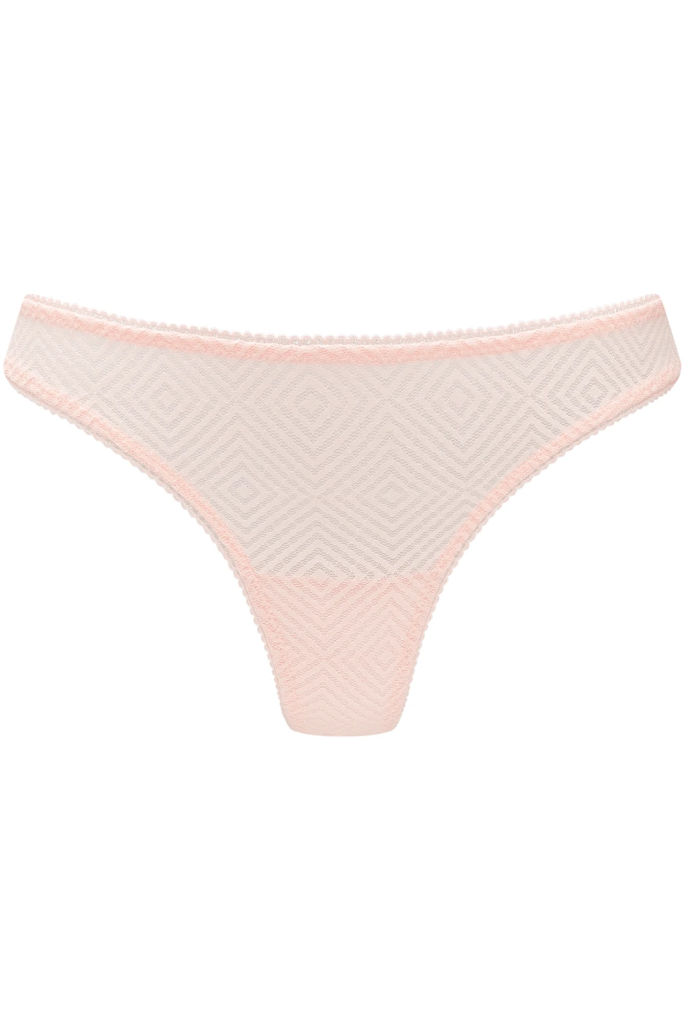 Sheer Deco Thong In Blush Pink 4 Sheer Deco Thong In Blush Pink - Image 2