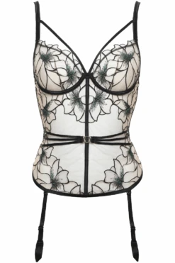 Delicate Nymph Basque 9 Delicate Nymph Basque -Fashion Lingerie Store prelude delicate nimph basque black green ghost front