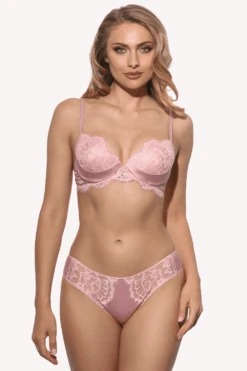 Marlene Push Up Bra With Swarovski Crystals In Pink, Size UK 36DD 13 Marlene Push Up Bra With Swarovski Crystals In Pink, Size UK 36DD -Fashion Lingerie Store prelude marlene push up bra pink ys302 3