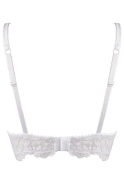 Marlene Push Up Bra With Swarovski Crystals In White 10 Marlene Push Up Bra With Swarovski Crystals In White -Fashion Lingerie Store prelude marlene push up bra white ys302 ghost back
