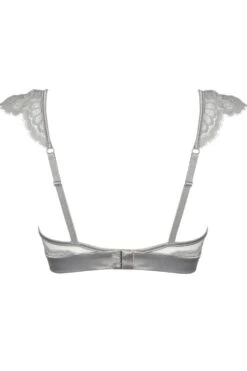 Marlene Triangle Bra With Swarovski Crystals In Grey 10 Marlene Triangle Bra With Swarovski Crystals In Grey -Fashion Lingerie Store prelude marlene triangle bra grey ys303 ghost back