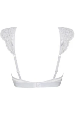 Marlene Triangle Bra With Swarovski Crystals In White -Fashion Lingerie Store prelude marlene triangle bra white ys303 ghost back