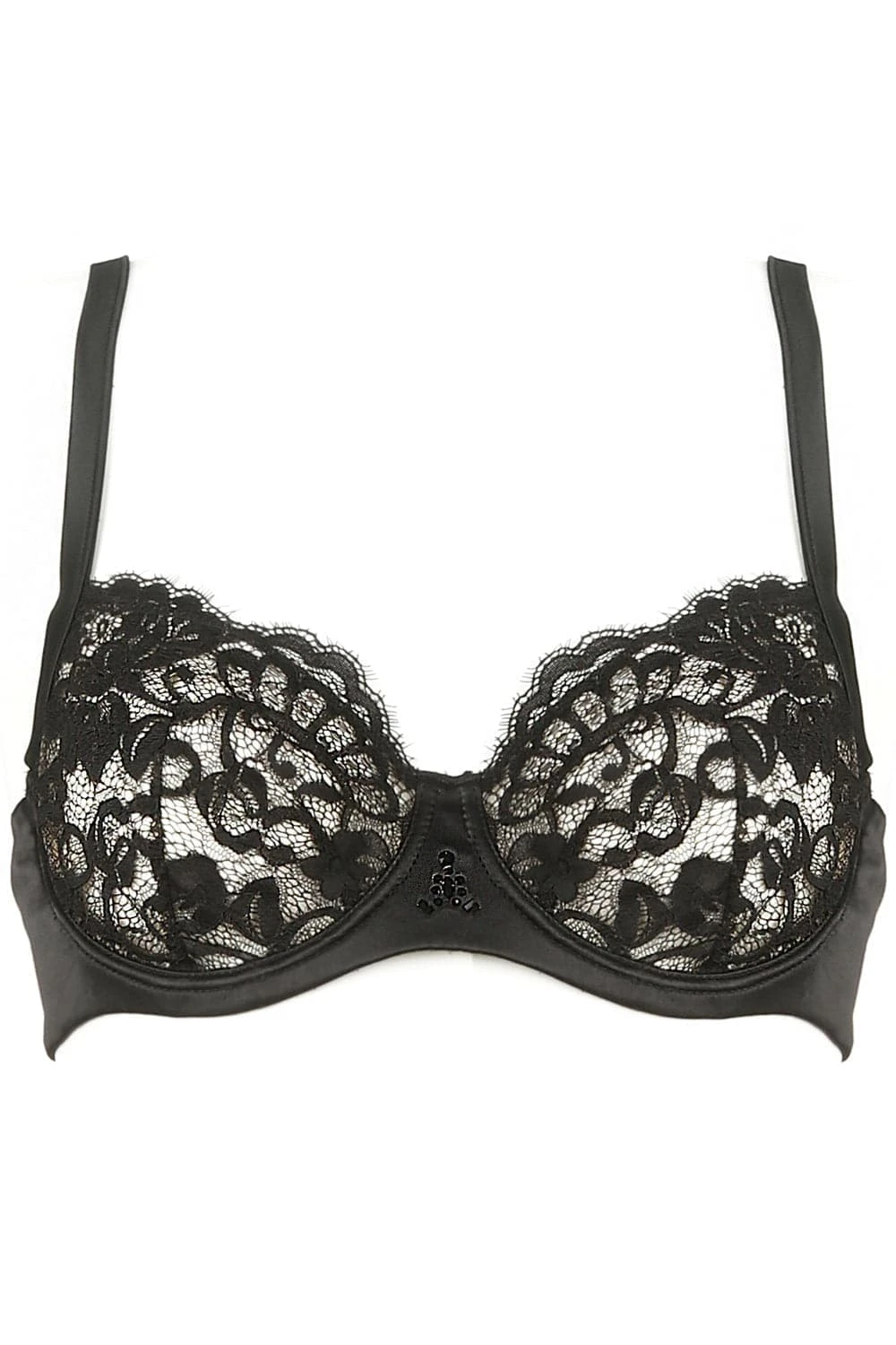 Marlene Underwired Bra With Swarovski Crystals In Black 4 Marlene Underwired Bra With Swarovski Crystals In Black - Image 2