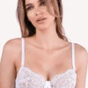 Marlene Underwired Bra With Swarovski Crystals In White