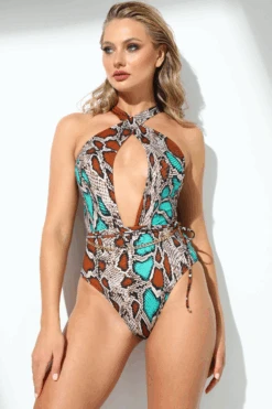 Mermaids Cutout Swimsuit In Animal Print 12 Mermaids Cutout Swimsuit In Animal Print -Fashion Lingerie Store prelude mermaids swimsuit multi 3
