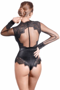 The Black Swan Long Sleeve Body, Size S (UK 8) 10 The Black Swan Long Sleeve Body, Size S (UK 8) -Fashion Lingerie Store prelude the black swan long sleeve body yh287n black 2