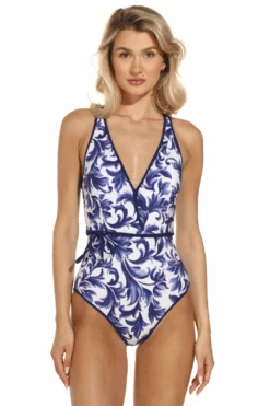 Water Flowers Swimsuit 8 Water Flowers Swimsuit -Fashion Lingerie Store prelude water flowers swimsuit blue 3