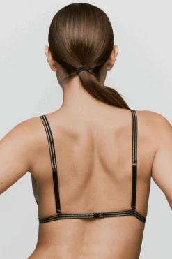 Tabei Black Wireless Triangle Bra 12 Tabei Black Wireless Triangle Bra -Fashion Lingerie Store sarda tabei bralette black gold 3