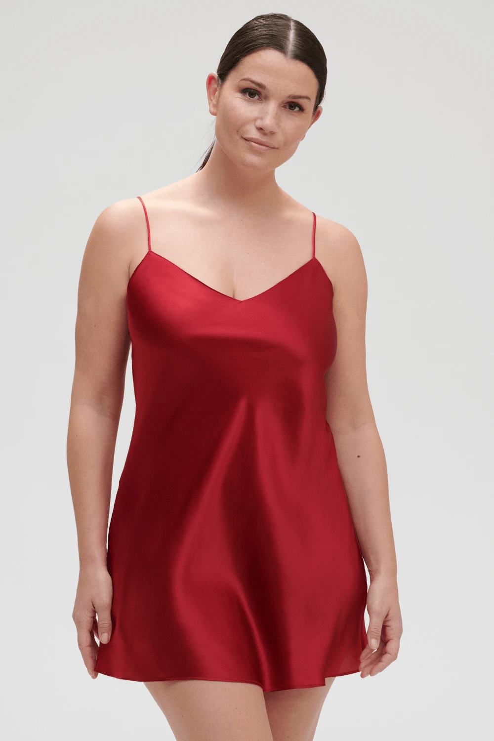 Simone Perele Dream Silk Nightdress Tanga Red 3 Simone Perele Dream Silk Nightdress Tanga Red