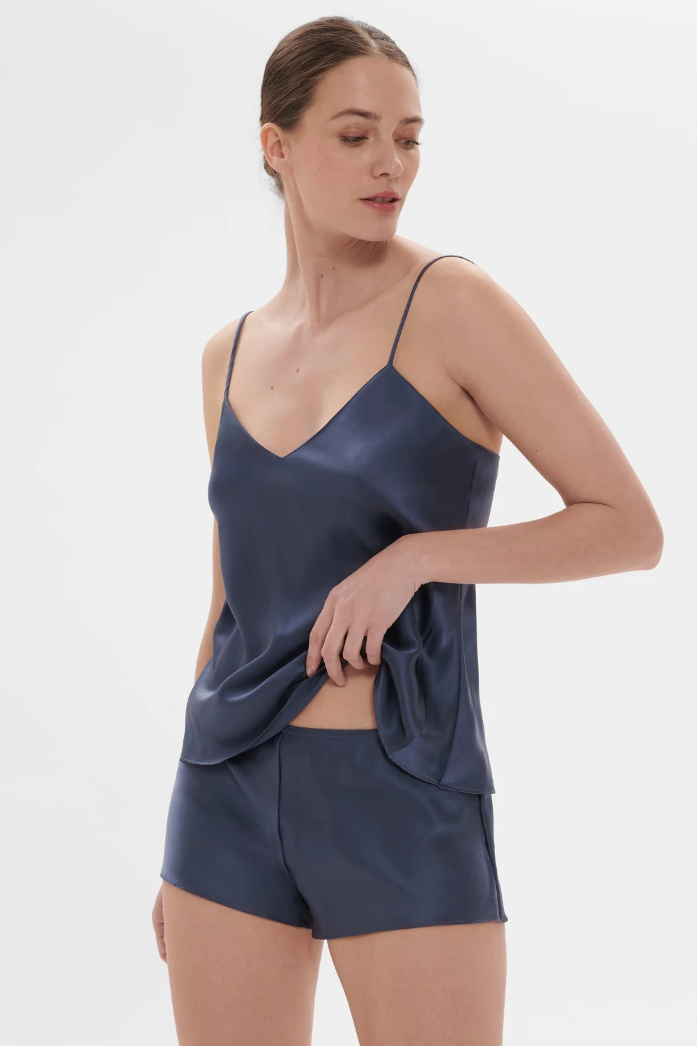 Simone Perele Dream Silk Camisole Cinder Blue 6 Simone Perele Dream Silk Camisole Cinder Blue - Image 4