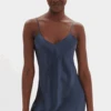 Simone Perele Dream Silk Nightdress Cinder Blue 2 Simone Perele Dream Silk Nightdress Cinder Blue -Fashion Lingerie Store simone perele dream silk nightdress cinder blue 1