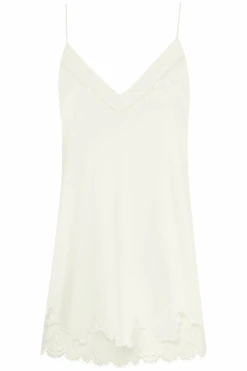 Simone Perele Nocturne Silk Nightdress Natural 9 Simone Perele Nocturne Silk Nightdress Natural -Fashion Lingerie Store simone perele nocturne silk nightdress natural ghost front