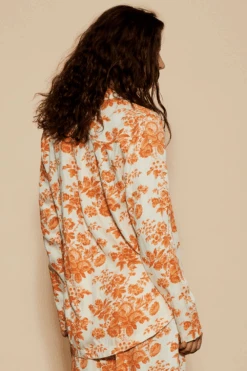 Underprotection Wilda Long Sleeve Pyjama Shirt Orange 9 Underprotection Wilda Long Sleeve Pyjama Shirt Orange -Fashion Lingerie Store underprotection wilda long sleeve shirt orange 2