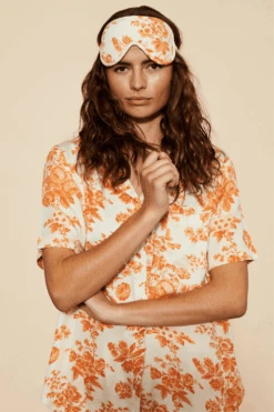 Underprotection Wilda Short Sleeve Pyjama Shirt Orange 11 Underprotection Wilda Short Sleeve Pyjama Shirt Orange -Fashion Lingerie Store underprotection wilda short sleeve shirt orange 4