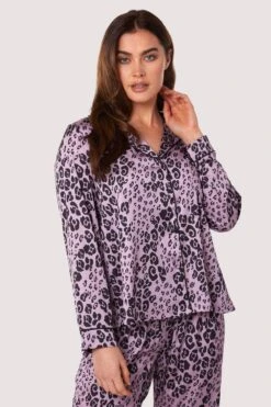 Kaylee Animal Print Pyjama Set, Size UK 8 -Fashion Lingerie Store wolf whistle kaylee animal print pyjama set 2